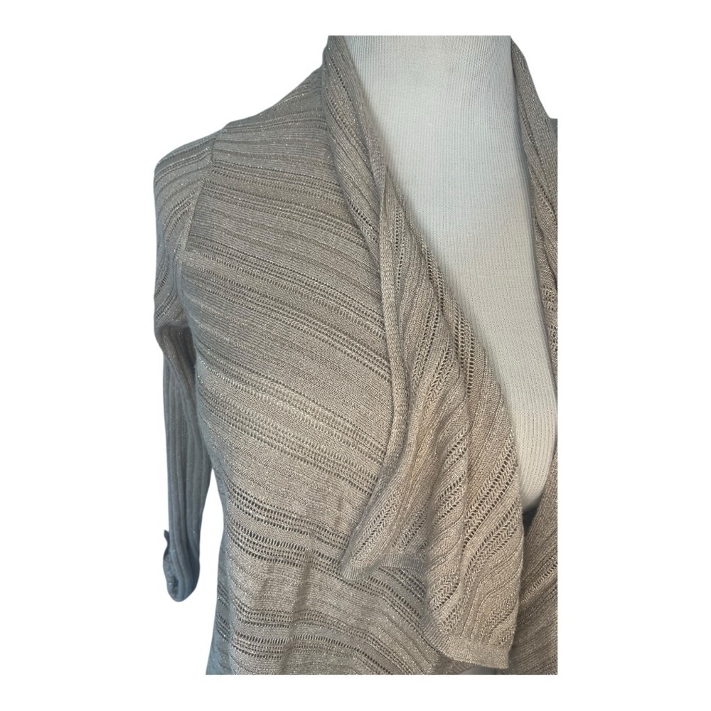 White House Black Market Shimmering Cardigan Sweater Set, Size Large - Picture 5 of 7